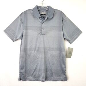 PGA TOUR Golf Polo‎ Mens Small Gray Tradewinds Moisture Wicking Performance New